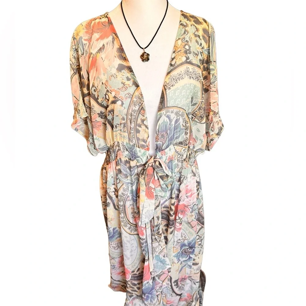 Venus Embellished Floral & Paisley Print Maxi Top NWT - Picture 4 of 12